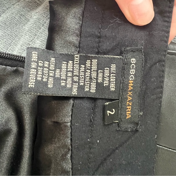 Black Leather Grommet Mini Skirt - Picture 8 of 8